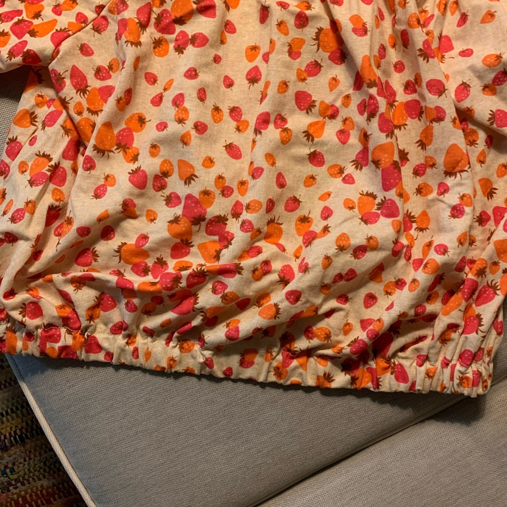 Ann Taylor Off-Shoulder Floral Blouse - Orange and Pink - Picture 3 of 4